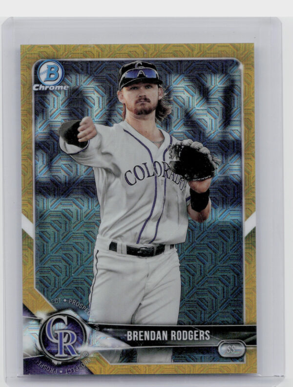 2018 Bowman Brendan Rodgers SN50 #BCP43 Rockies Chrome Prospects Mojo Refractor