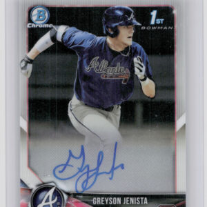 2018 Bowman Draft Greyson Jenista AU #CDA-GJ Braves Chrome Draft Pick Autographs