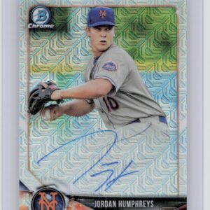 2018 Bowman Jordan Humphreys AU #BMA-JHU Mets Chrome Mega Autographs
