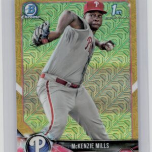 2018 Bowman McKenzie Mills /50 #BCP87 Phillies Prospects Mojo Refractor Gold