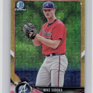 2018 Bowman Mike Soroka /50 #BCP89 Braves Chrome Prospects Mojo Refractor Gold