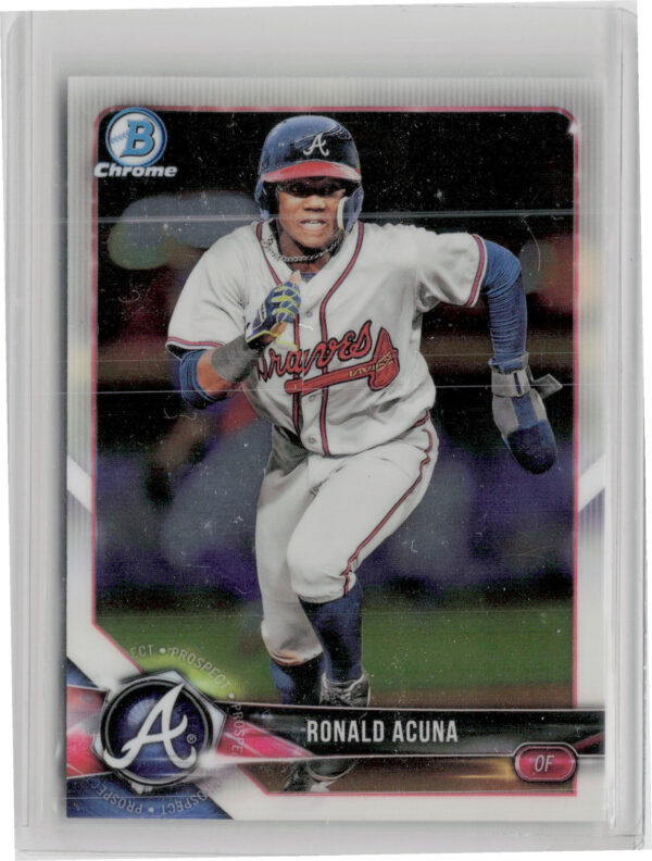 2018 Bowman Ronald Acuna #BCP1 Braves Chrome Prospects