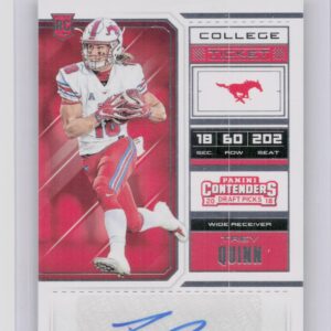 2018 Panini Contenders Draft Picks Trey Quinn AU #128 Mustangs
