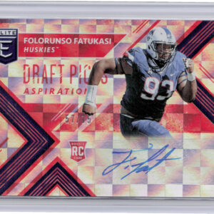 2018 Panini Elite Draft Picks Folorunso Fatukasi AU SN75 #238 Huskies Draft Pick