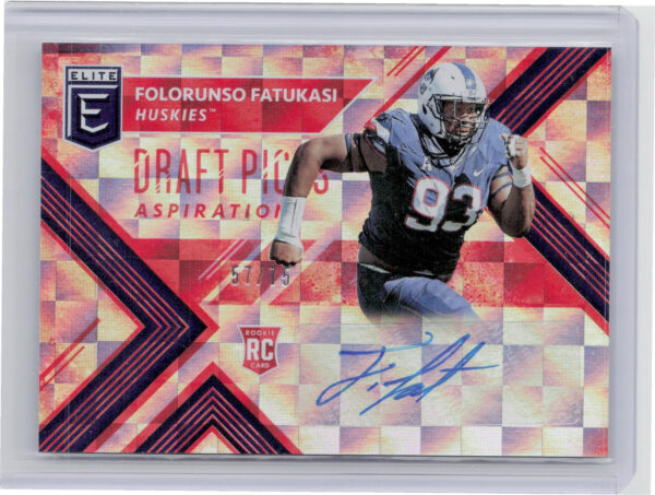 2018 Panini Elite Draft Picks Folorunso Fatukasi AU SN75 #238 Huskies Draft Pick
