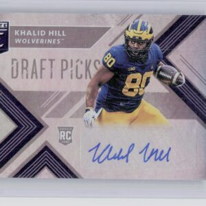 2018 Panini Elite Draft Picks Khalid Hill AU #186 Wolverines Draft Picks Autogra