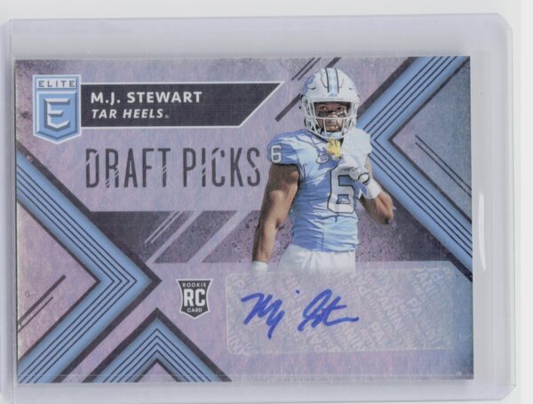 2018 Panini Elite Draft Picks M.J. Stewart AU #217 Heels Draft Picks Autographs