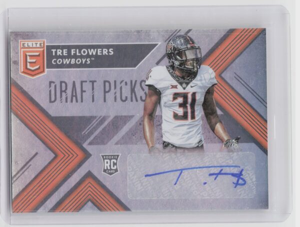 2018 Panini Elite Draft Picks Tre Flowers AU #249 Cowboys Draft Picks Autographs