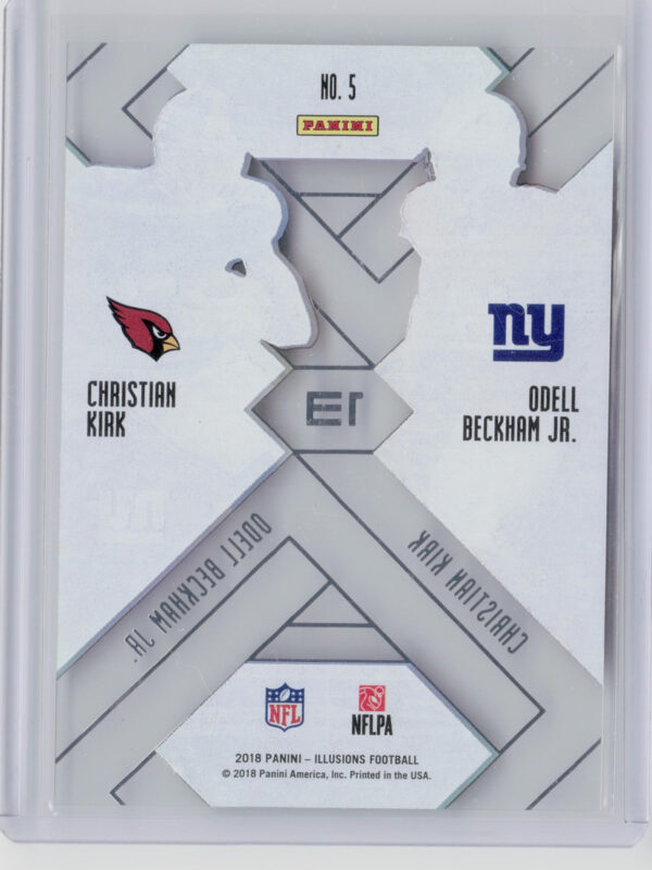 2018 Panini Illusions Christian Kirk / Odell Beckham Jr. SN25 #5 Giants Matching - Image 3