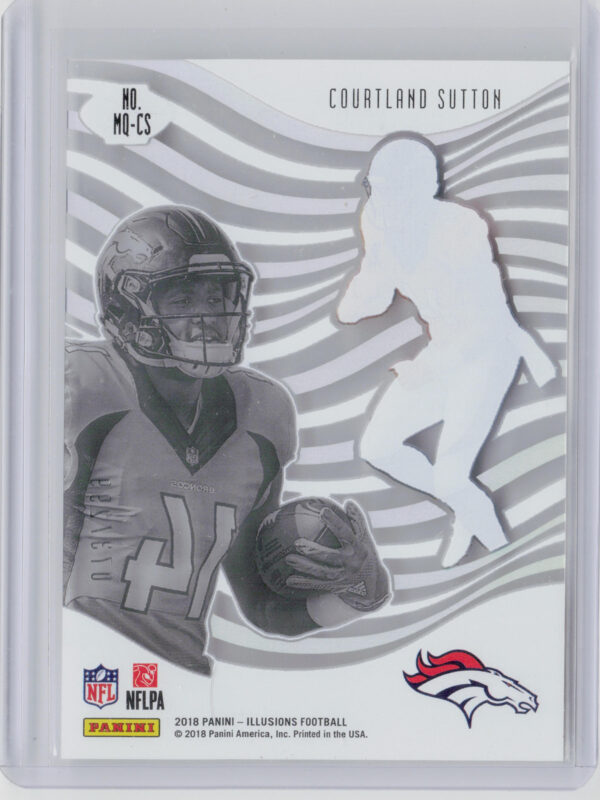 2018 Panini Illusions Courtland Sutton SN299 #MQ-CS Broncos Mystique Gold - Image 3