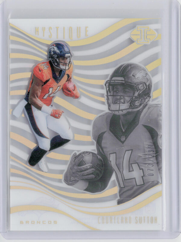 2018 Panini Illusions Courtland Sutton SN299 #MQ-CS Broncos Mystique Gold