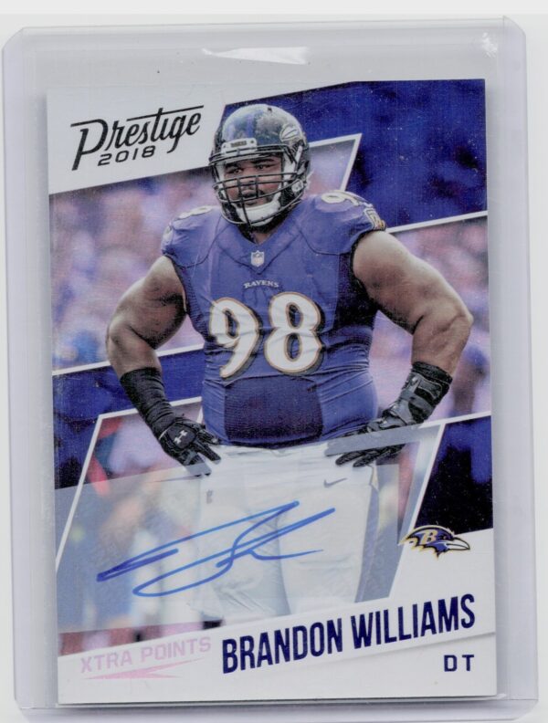 2018 Panini Prestige Brandon Williams AU #148 Ravens Veteran Signatures Xtra Poi