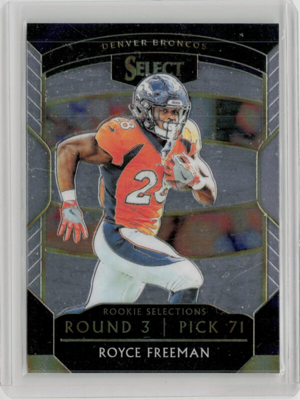 2018 Panini Select Royce Freeman #RS-14 Broncos Rookie Selections