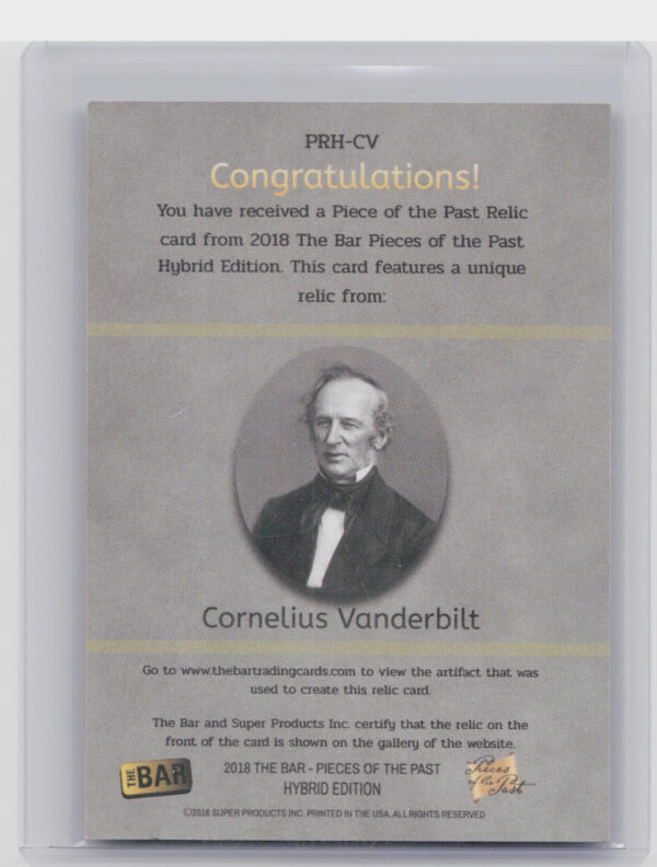 2018 The Bar Pieces of the Past Hybrid Edition: Cornelius Vanderbilt - Image 3