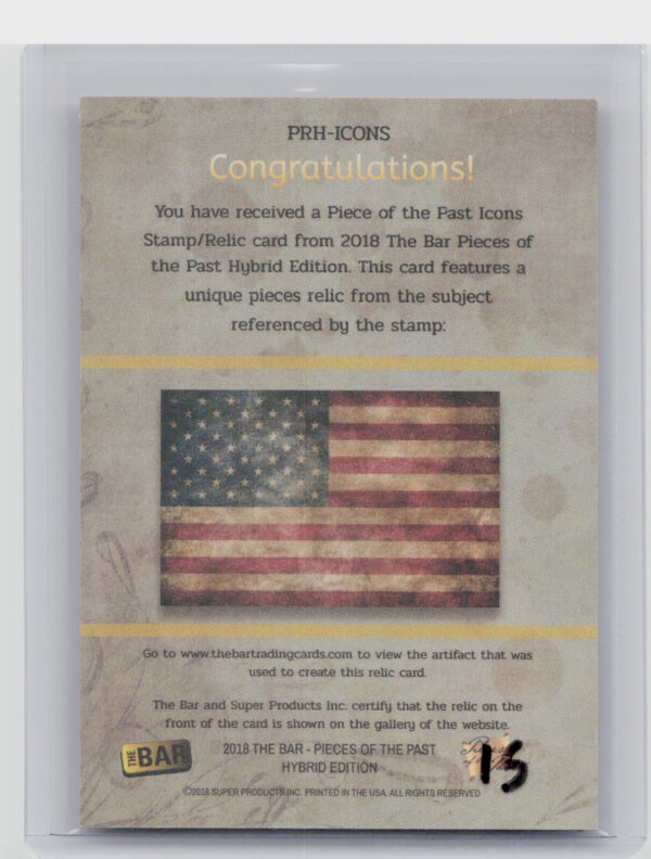 2018 The Bar Pieces of the Past Hybrid Edition Roger Maris 8/28 PRH-ICONS - Image 3