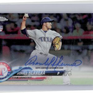 2018 Topps Chrome Ronald Herrera AU #RA-RHE Rangers Rookie Autographs