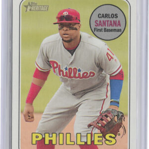 2018 Topps Heritage Carlos Santana SP VAR #711 Phillies