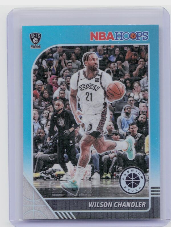 2019-20 Hoops Premium Stock Wilson Chandler Prizms Teal #86 Nets
