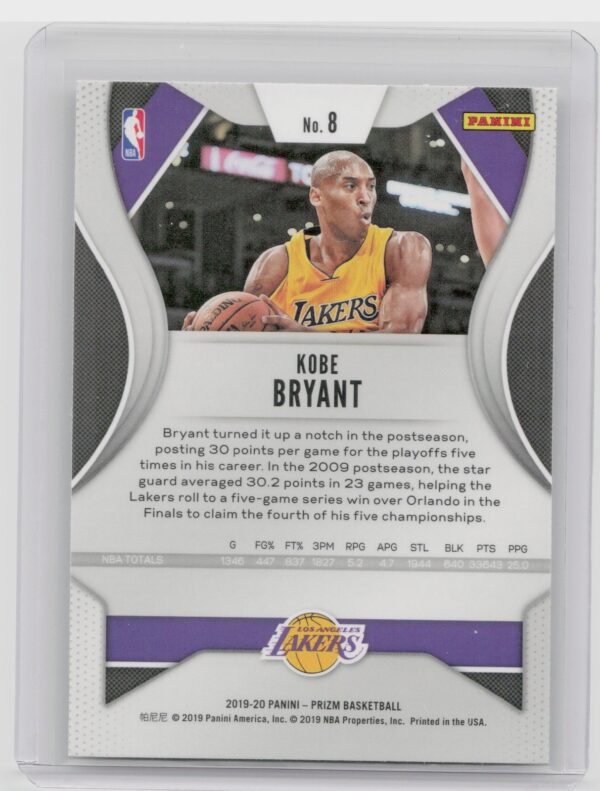 2019-20 Prizm Kobe Bryant #8 Lakers - Image 3
