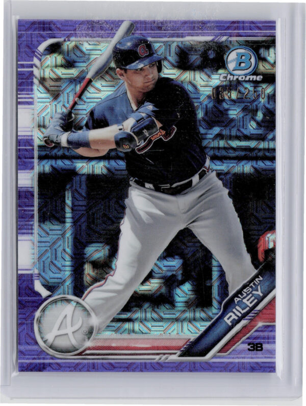 2019 Bowman Austin Riley SN250 #BCP-129 Braves Chrome Prospects Mojo Refractors
