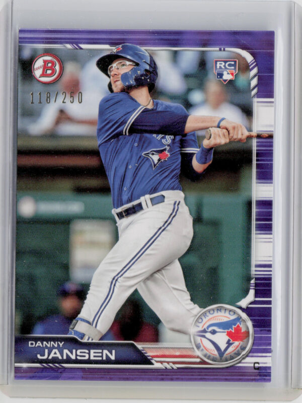 2019 Bowman Danny Jansen Purple SN250 #48 Jays