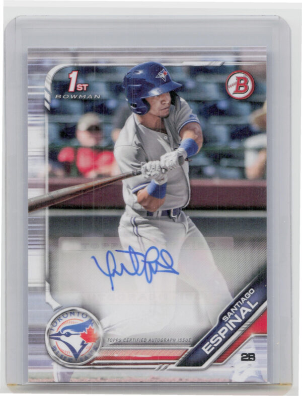 2019 Bowman Santiago Espinal AU #PA-SE Jays Prospect Autographs