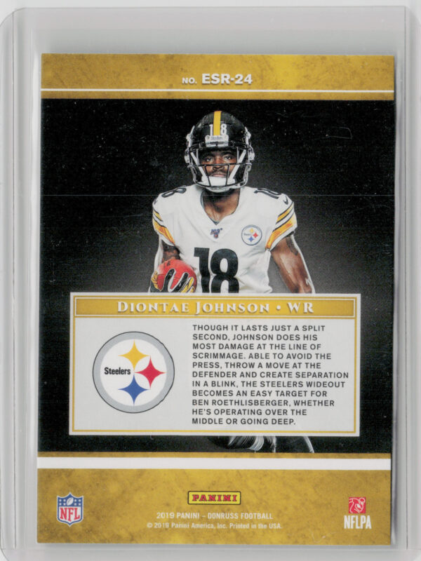 2019 Donruss Diontae Johnson #ESR-24 Steelers Elite Series Rookies - Image 3