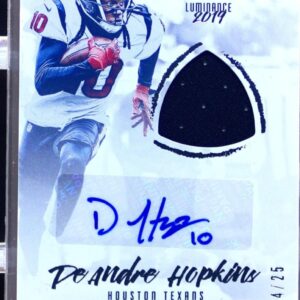 2019 Luminance DeAndre Hopkins Auto /25 JSY #AJ-DH Texans Autograph Jerseys