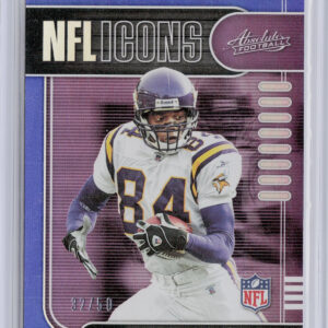 2019 Panini Absolute Randy Moss SN50 #6 Vikings NFL Icons Spectrum Blue