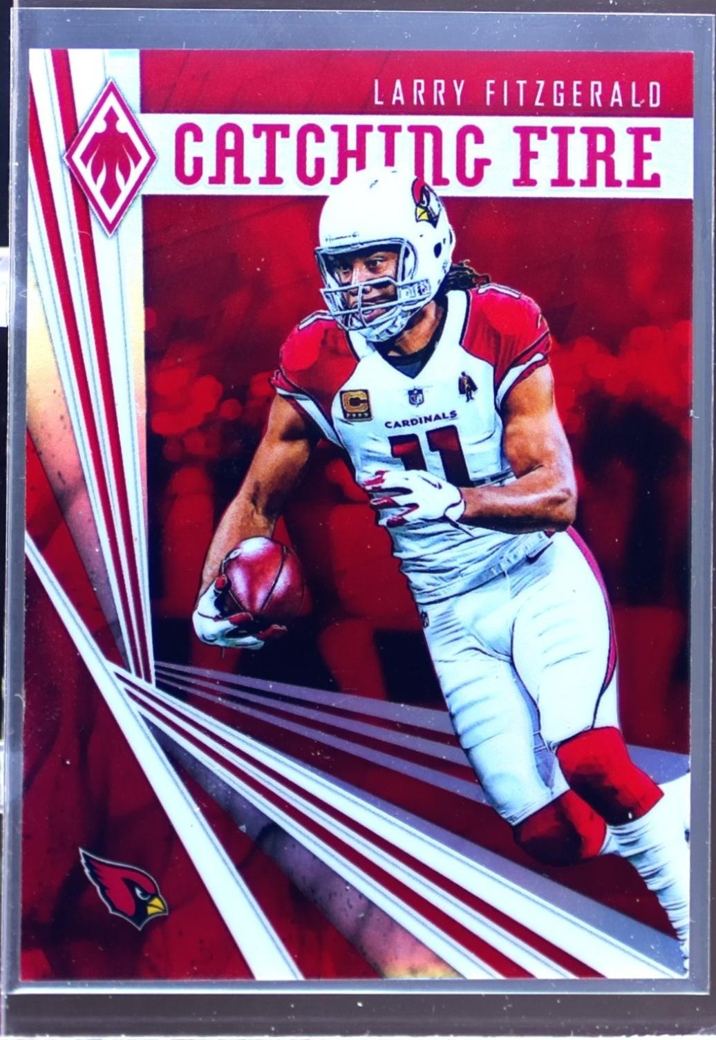 2019 Panini Phoenix Larry Fitzgerald /299 #22 Cardinals Catching Fire Red