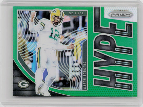 2019 Panini Prizm Aaron Rodgers #H-AR Packers Hype Prizms Green