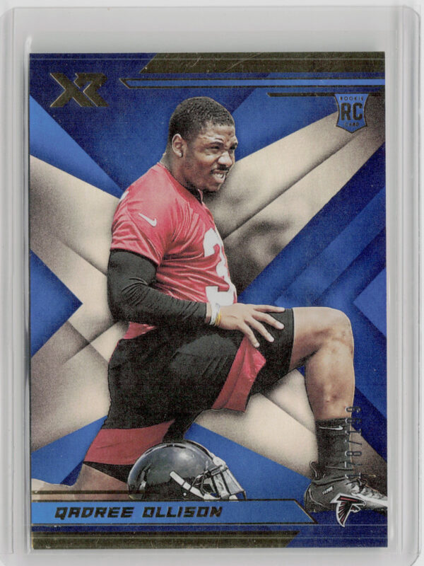 2019 Panini XR Qadree Ollison Blue SN199 #151 Falcons