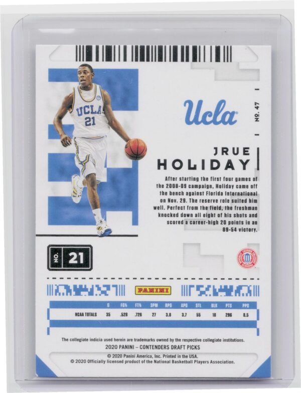 2020-21 Contenders Draft Picks Jrue Holiday Game Ticket Explosion #47 Bruins - Image 3