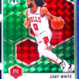 2020-21 Mosaic Coby White Mosaic Green #34 Bulls