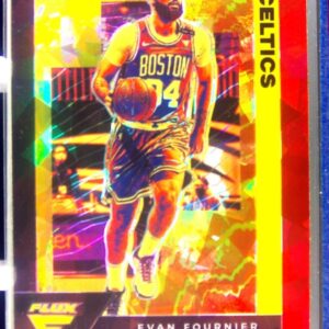 2020-21 Panini Flux Evan Fournier Red Cracked Ice #11 Celtics