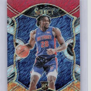 2020-21 Select Isaiah Stewart Red White Orange Shimmer #76 Pistons