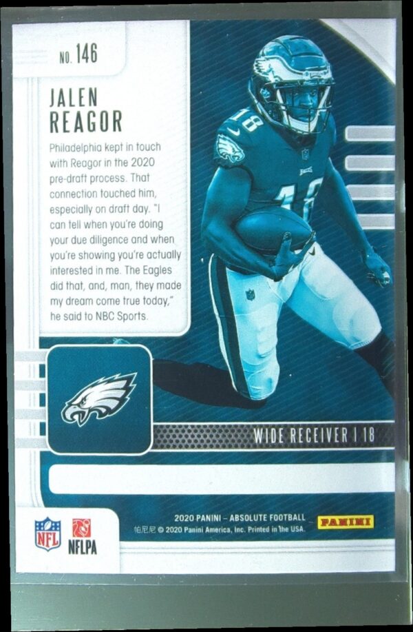2020 Absolute Jalen Reagor Retail RC #146 Eagles - Image 3