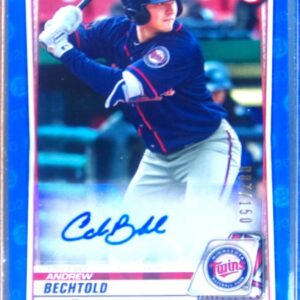 2020 Bowman Andrew Bechtold Auto /150 #PA-AB Twins Prospects Autographs Blue