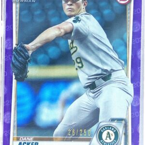 2020 Bowman Draft Dane Acker Purple /250 #BD-8 Athletics
