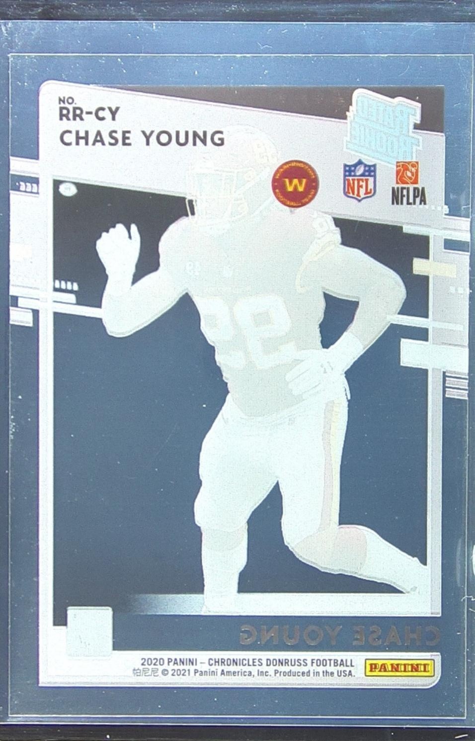 2020 Chronicles Chase Young RC #RR-CY Team Clearly Donruss Rated Rookies - Image 3