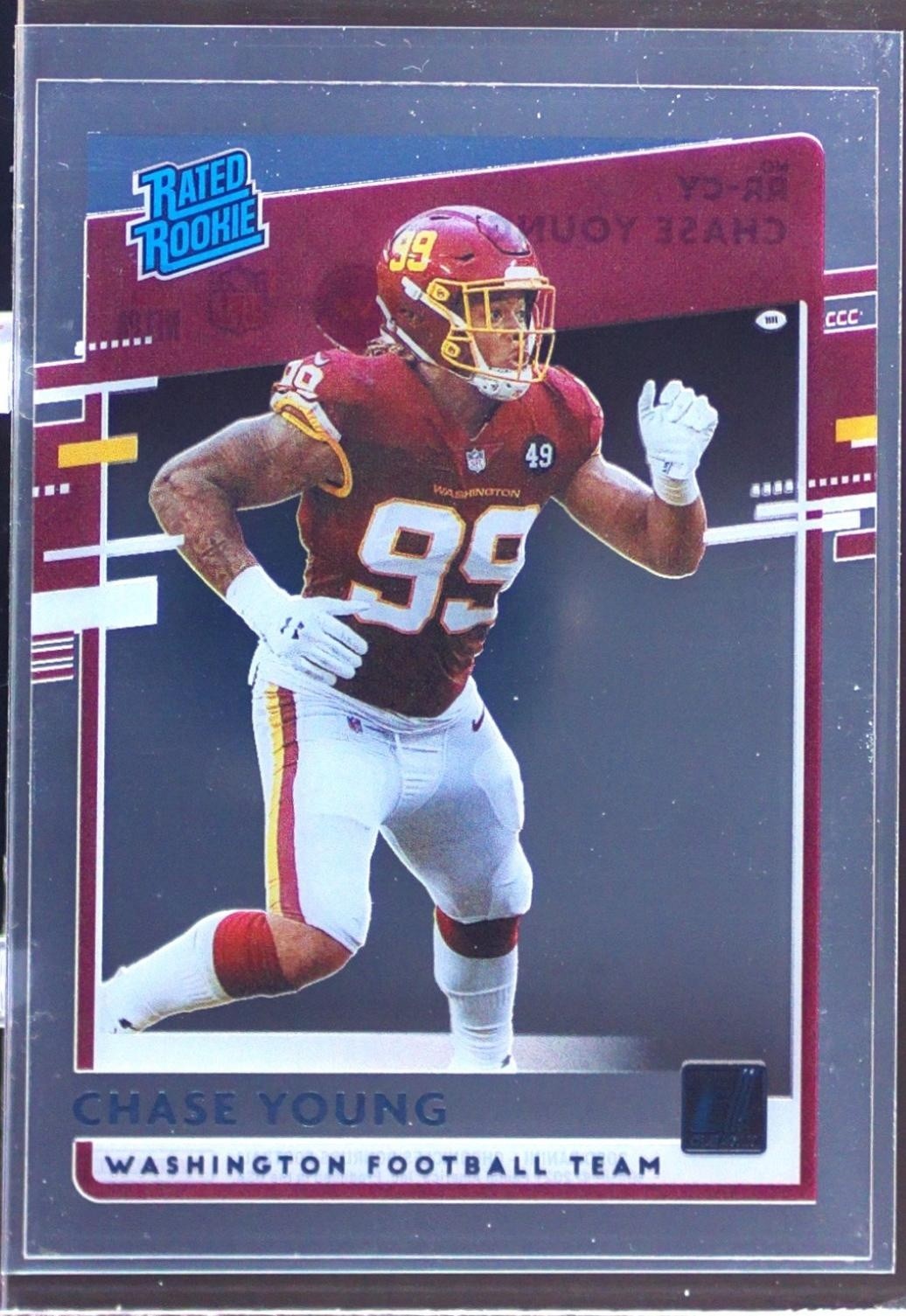 2020 Chronicles Chase Young RC #RR-CY Team Clearly Donruss Rated Rookies