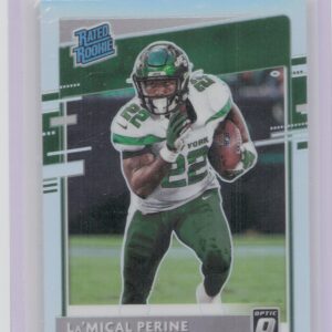 2020 Donruss La'Mical Perine #P-340 Jets Optic Preview Holo
