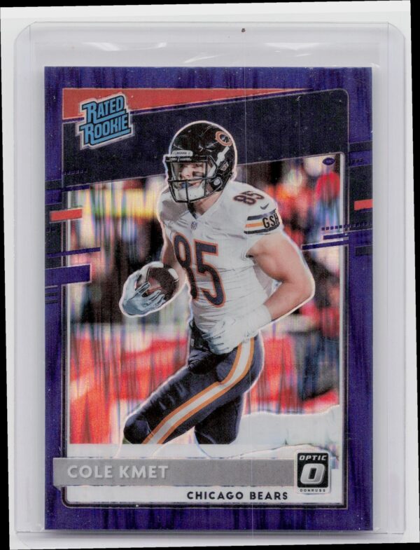 2020 Donruss Optic Cole Kmet Purple Shock RC #181 Bears