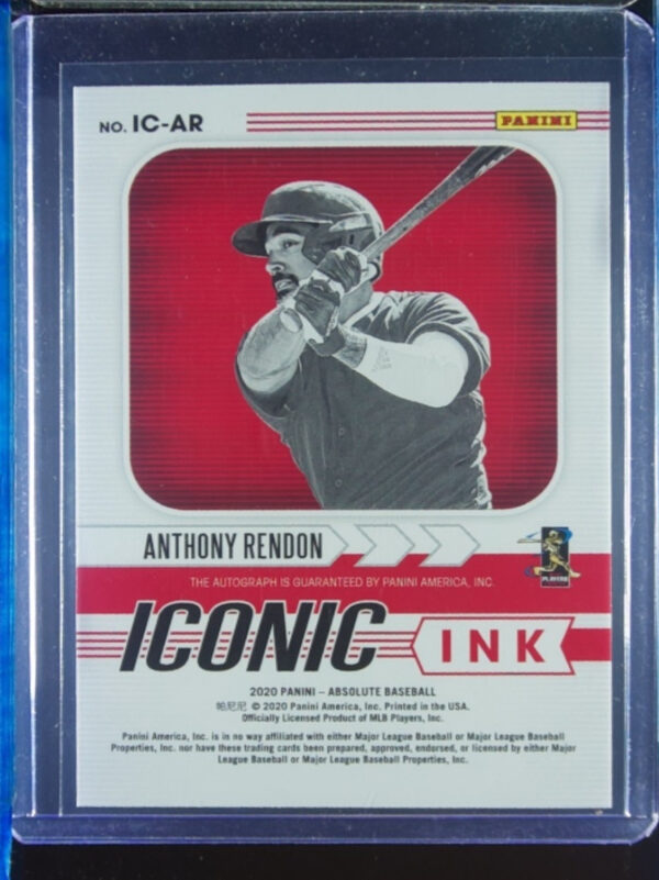 2020 Panini Absolute Anthony Rendon AU SN96 #IC-AR Angels Iconic Ink - Image 3