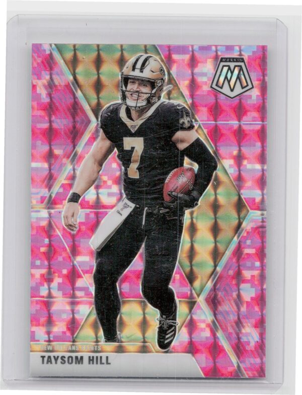 2020 Panini Mosaic Taysom Hill Prizm Camo Pink #146 Saints