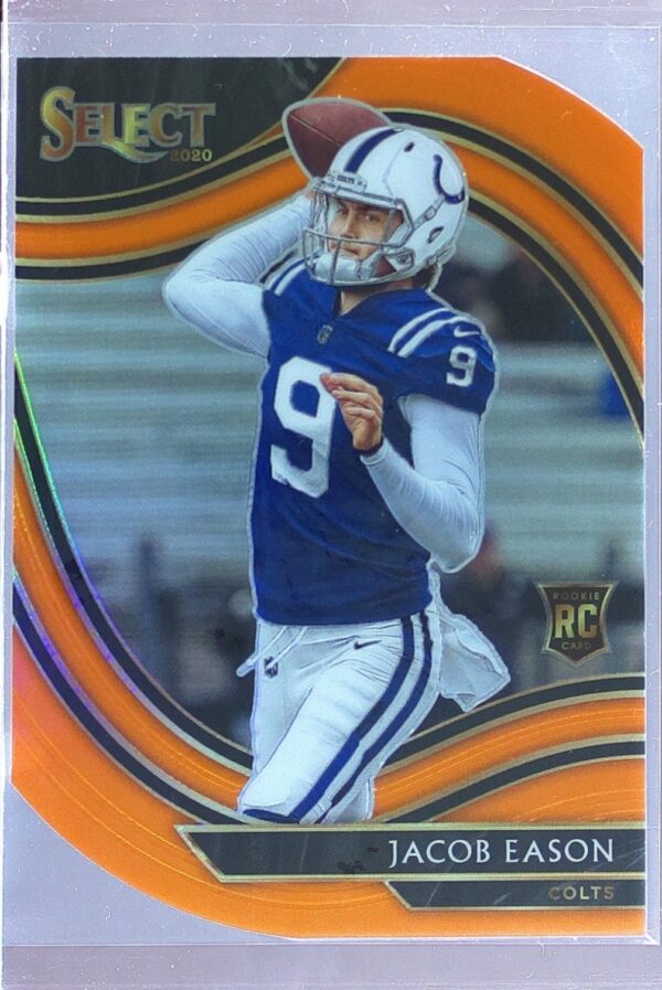 2020 Select Jacob Eason Orange Prizm Die Cut RC #348 Colts