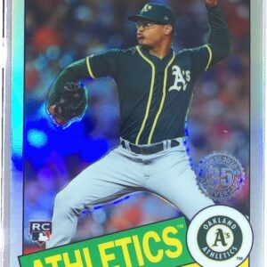 2020 Topps Chrome Jesus Luzardo RC #85TC-10 Athletics 1985 35th Anniversary