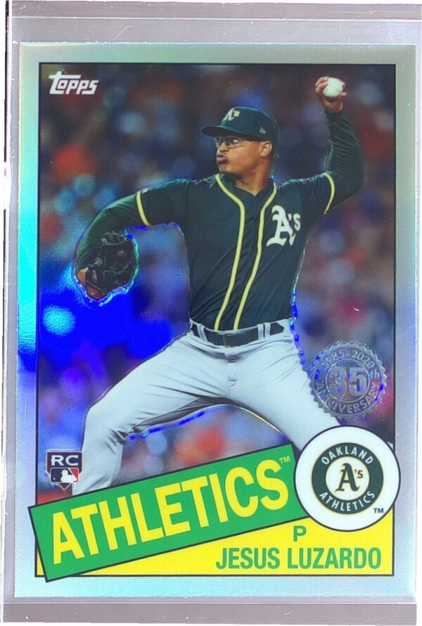 2020 Topps Chrome Jesus Luzardo RC #85TC-10 Athletics 1985 35th Anniversary