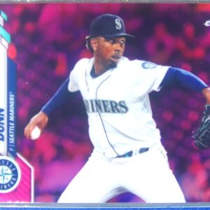 2020 Topps Chrome Justin Dunn Pink Refractor #136 Mariners
