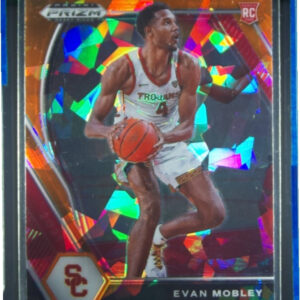 2021-22 Panini Prizm Draft Picks Evan Mobley Orange Ice #2 Trojans
